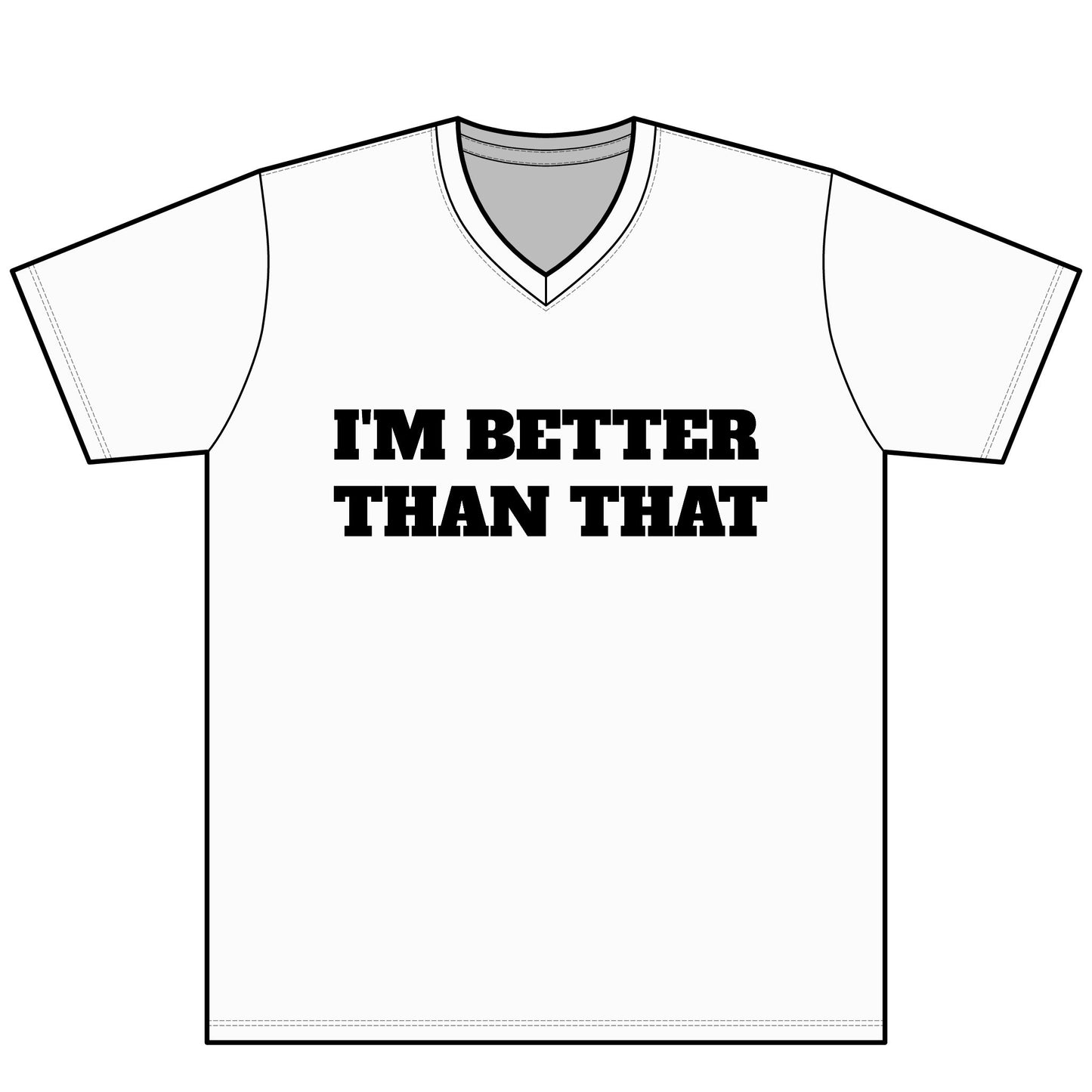 I'm Better Than That V-Neck Tee — 'Growth Isn't Linear' Motivational Shirt