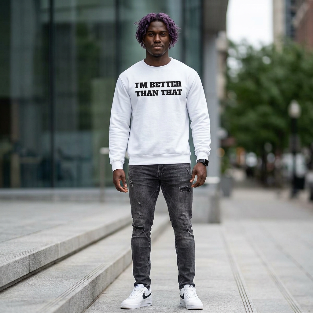 Long Sleeve Tee — "I’m Better Than That" / "Growth Isn’t Linear" Inspirational Shirt