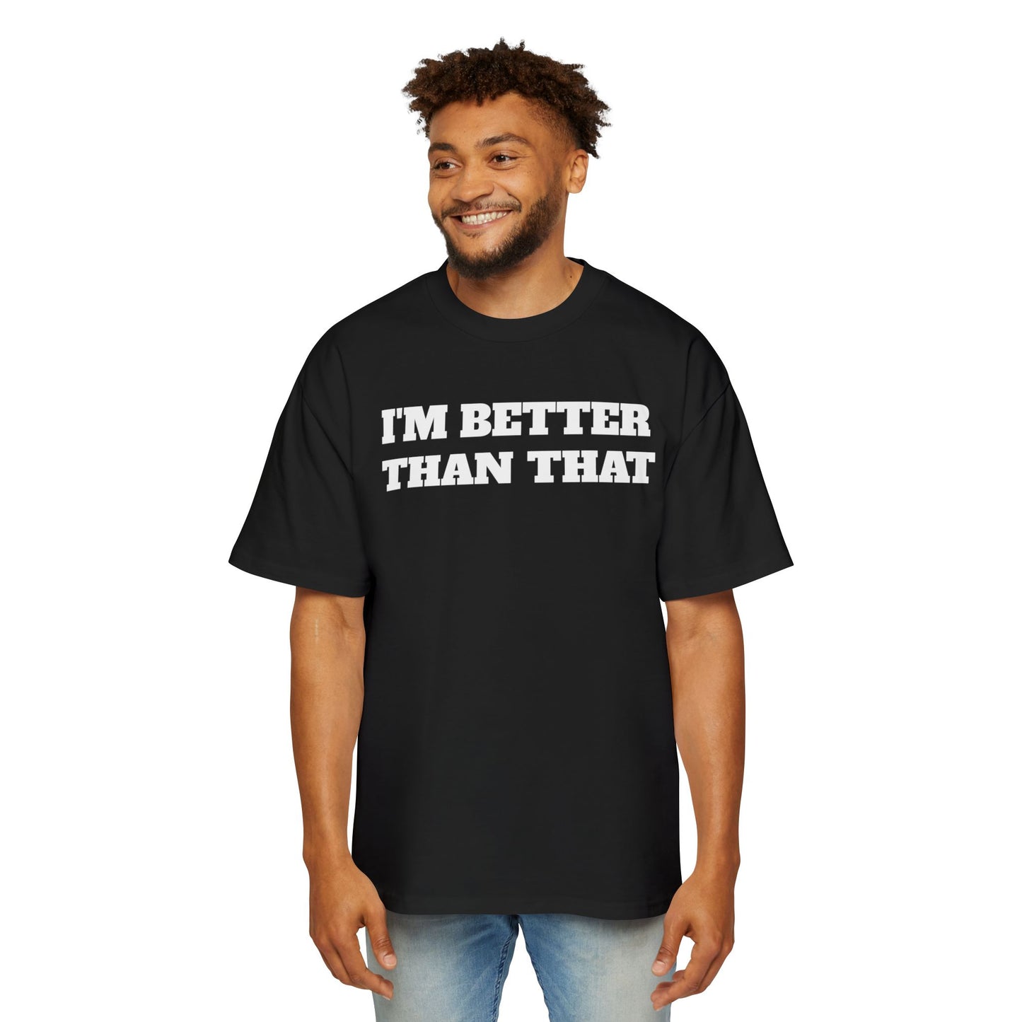 I'm Better Than That Tee —Over sized 'Growth Isn't Linear' Motivational Graphic T-Shirt