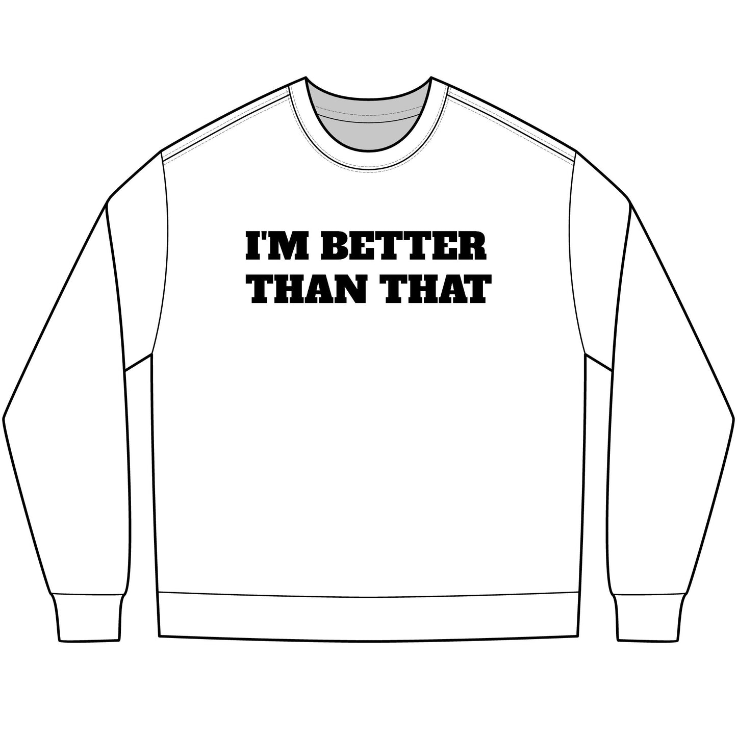 Long Sleeve Tee — "I’m Better Than That" / "Growth Isn’t Linear" Inspirational Shirt